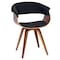 Armen Living Summer Modern Chair In Charcoal Fabric and Walnut Wood LCSUCHWACH - alternate 1